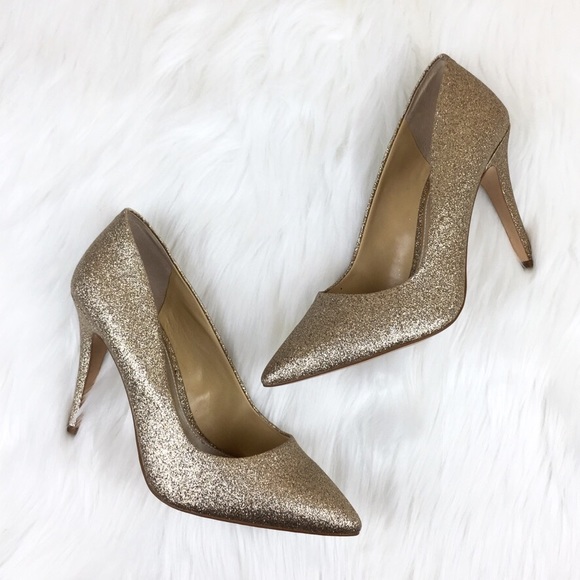 Gianni Bini Shoes - Gianni Bini Gold Glitter 4” Heels